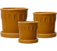 Wikholm Trois Cache-pots "Lykke" Jaune - 1 kit