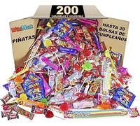 WikiMark Méga pack de 200 friandises et bonbons - Sans allergènes Pour anniversaire, fêtes pour enfants, Noël, Halloween, remplissage de piñatas Sans gluten et sans lait