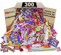 WikiMark Mega Pack de 300 friandises et bonbons sans allergènes pour fêtes d'anniversaire d'enfants, Noël, Halloween, remplissage de pommes de pin sans gluten et sans lait.