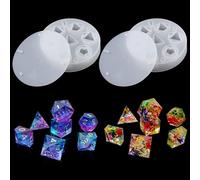 Wikimo 2 Moules en Silicone pour la Fabrication de RéSine Epoxy En Forme De Cube, Moules En Silicone Diy Pour La CréAtion De Cubes Avec 7 CavitéS De PolyèDres