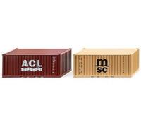 Wiking 001826 H0 Pack d'accessoires 20' Conteneur ACL MSC Trace HO 1:87 Pas de jouet