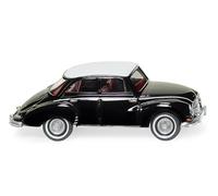 WIKING 012002 Échelle HO Berline DKW Noire Avec Toit Blanc 1958-63