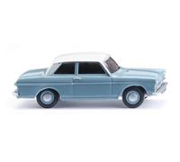 Wiking 020204 H0 Modèle réduit de Voiture particulière Ford Taunus 12M - Bleu Pastel avec Toit Blanc
