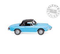 WIKING 020604 Voiture Alfa Romeo Spider 1966 Couleur Bleu Clair Capote Fermée