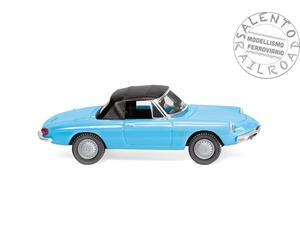 WIKING 020604 Voiture Alfa Romeo Spider 1966 Couleur Bleu Clair Capote Fermée
