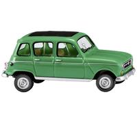 Wiking 0224 46 H0 Modèle réduit de voiture particulière Renault R4 avec toit rabattable vert
