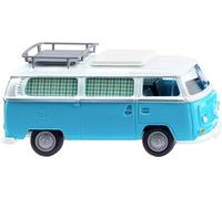Wiking 031504 H0 Modèle réduit de voiture particulière Volkswagen Bus de camping T2, bleu glacier/blanc