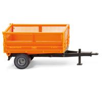 WIKING 038809 Échelle HO Remorque Agricole Brandtner Orange À Sides Moyennes