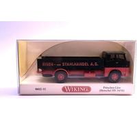 Wiking 041202 Camion à plateau (Henschel HS 14/16) "Eisen- und Stahlhandel" noir/rouge Échelle 1:87 Voiture miniature (NOS)
