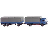 Wiking 0455 01 H0 Modèle réduit de camion Mercedes Benz Câble de suspension en Pritscheng Ng, bleu azur