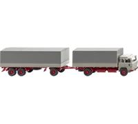 Wiking 045502 H0 Modèle réduit de camion Magirus Câble de suspension à cliquet 235 D, gris kieselé