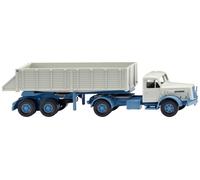 Wiking 067711 H0 Modèle réduit de camion Henschel Coulisse pour tasseau arrière, bleu clair/blanc papyrique