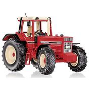 WIKING 077852 Tracteur miniature IHC 1455 XL, 1:32, métal/plastique, à partir de 14 ans, Pots d'échappement interchangeables, Poids frontal amovible, Portes ouvrables