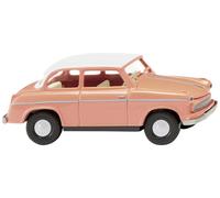 Wiking 0806 35 H0 Modèle réduit de voiture particulière Lloyd Alexander TS, rouge saumon avec toit blanc