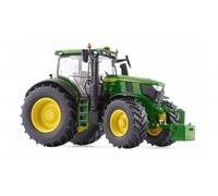 WIKING 077870 Tracteur miniature John Deere 6R 250, 1:32, Métal/Plastique, Dès 14 ans, Nombreuses fonctions, Capot ouvrable, Bras supérieur et inférieur mobiles, Poids frontal inclus