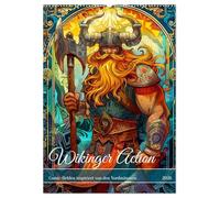 Wikinger Action - Comic-Helden inspiriert von den Nordmännern (Wandkalender 2026 DIN A2 hoch), CALVENDO Monatskalender: Nordische Helden erobern die Comics
