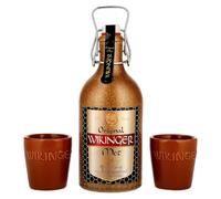 Wikinger Met Original im Tonkrug 11% Vol. 0,5l with 2 Tonbechern