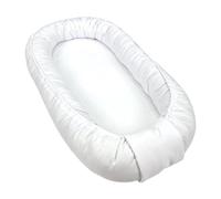 WIKLINOPOL Réducteur de Lit Bébé - Cocon Bébé 85x45 cm en Blanc - Baby Nest Portable avec Matelas - Nid Douillet Lavable en Coton 100 % - Sécurité à la Maison ou en Voyage