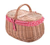 Wiklinowy Świat - Panier de pique-nique en osier - Panier à bûches de cheminée, panier à pommes de terre, fruits, panier de remplissage Kiepe - Panier de jardin, panier à anses en osier pour les