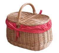 Wiklinowy Świat - Panier de pique-nique en osier - Panier à bûches de cheminée, panier à pommes de terre, panier à fruits, panier de remplissage Kiepe - Panier de jardin avec anse en osier pour les