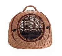 Wiklinowy Świat - Panier de transport en osier - Boîte de transport pour chat et chien - Boîte de transport pour chiens et chats de taille moyenne - Avec fermeture en métal - 50 x 40 x 45 cm - Coussin