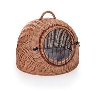 Wiklinowy Świat - Panier de transport en osier - Boîte de transport pour chat et chien - Boîte de transport pour animaux de taille moyenne et petite - Avec fermeture en métal - 60 x 46 x 50 cm