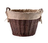 Wiklinowy Świat Panier en osier Ø 45 cm - Panier à bois de cheminée, panier à pommes de terre, panier à fruits, panier de remplissage, panier de jardin, panier à anse en osier pour les courses