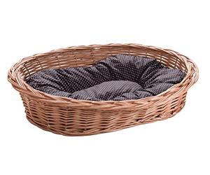 Wiklinowy Świat - Panier pour chien en osier - Lit pour chat - Panier pour animaux de compagnie - Panier pour chien - Naturellement chaud, respirant et élégant - Différentes tailles 66 x 47 x 15 cm