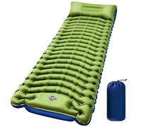 WIKNOT Matelas de camping ultra léger et imperméable avec pompe à pied et coussin, matelas gonflable compact et léger pour la randonnée, la plage, l'extérieur