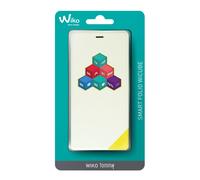 Wiko Etui Smart Folio Blanc Wicube Pour Wiko Tommy