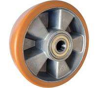 WIKO Roulettes en Polyuréthane 200 mm Avec Roulement à Billes pour Chariot Plateforme Roues en Nylon Fixateur Roue 800 kg