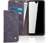 Wiko View 2 Coque De Téléphone Protection Étui Flip Cover Wallet Gris