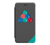 WIKO WISFW0004 Etui folio avec Motif wicube pour WIKO Freddy Gris Foncé