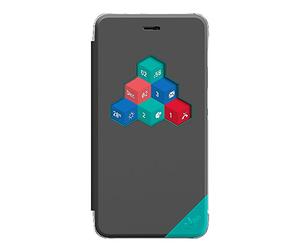 WIKO WISFW0004 Etui folio avec Motif wicube pour WIKO Freddy Gris Foncé