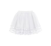 Wikoan Jupons Femme Court Jupon sous Robe Jupon de Mariée pour Robes de Mariée Jupe Tulle Vintage Fond de Robe A-Ligne Petticoat Tutu Blanc 2XL-3XL