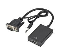 WIKRQIHL Adaptateur VGA vers HD 1080p avec câble Audio 3,5 mm, for PC, projecteur, PS4, Ordinateur Portable vers HDTV