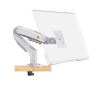 WIKRQIHL Bras de moniteur LCD LED F80 de 17 à 30 pouces, support de bureau, ressort à gaz, vérin à gaz à mouvement complet, charge de 2 à 9 kg, pince blanche, port USB(With USB3 cable)