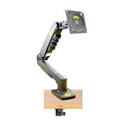 WIKRQIHL Bras de moniteur LCD LED F80 de 17 à 30 pouces, support de bureau, ressort à gaz, vérin à gaz à mouvement complet, charge de 2 à 9 kg, pince blanche, port USB(Matte charcoal)