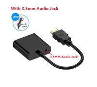 WIKRQIHL Câble Adaptateur HDMI 1080p vers VGA avec Prise Audio 3,5 mm, convertisseur de Port d'alimentation USB for PC, Ordinateur Portable, PS4/3, projecteur, TV Box(with Audio No Power)