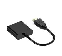 WIKRQIHL Câble Adaptateur HDMI 1080p vers VGA avec Prise Audio 3,5 mm, convertisseur de Port d'alimentation USB for PC, Ordinateur Portable, PS4/3, projecteur, TV Box(No Audio No Power)