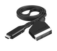 WIKRQIHL Câble convertisseur Audio vidéo péritel vers HDMI, Adaptateur 1 m, câble de Conversion for HDTV, DVD, décodeur, Accessoires, Plug and Play