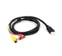 WIKRQIHL Câble HDMI vers RCA 1080P 1,5 m HDMI mâle vers 3 RCA vidéo Audio AV câble Adaptateur connecteur émetteur for TV HDTV DVD 2025 G6T8
