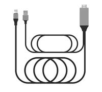 WIKRQIHL Câble vidéo 4K HD for iPhone 14, 13, 12, 11 Pro Max, iPad Mini, Adaptateur AV numérique Lightning vers HDMI, projecteur TV 1080P(C1)