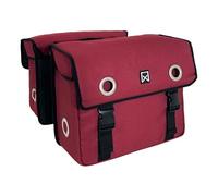 WiLa Home Willex Dubbele Sacoche en Toile Violet Rouge
