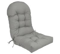 Wilafury Coussin de Chaise Adirondack, Coussin de Chaise à Bascule épais et imperméable avec Rembourrage Haute résilience pour terrasse intérieure et extérieure, 110 x 50 cm, Gris Clair