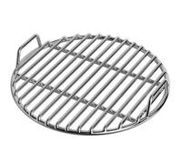 Wilafury Grille de Gril en Acier Inoxydable, grilles de Cuisson Rondes très épaisses Remplacement avec poignée pour la Cuisson en Plein air Pique-Nique feu Camp au Charbon Bois (33 cm/13 Pouces