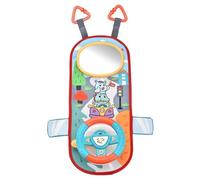 Wilafury Jouets de siège de Voiture orientés vers l'arrière, Jouet Volant pour bébé Rotatif à 360 ° avec Miroir, Musique, lumières et Sons Conduite, Volant pour Enfants 12 Mois et Plus pour sièg