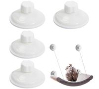 Wilafury Ventouses robustes, 4 pièces, ventouse solide pour perchoir de fenêtre de chat avec vis, outil 3.4 pouces pour multi-surfaces et bricolage à domicile