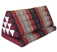 Wilai Kapok Thaï Coussin, Yoga, Massage Coussin, Oreiller, Tantra Coussin, Coussin de siège - Rouge/Vin Rouge