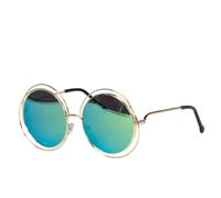 WILBERS & WILBERS 20165 - Lunettes de soleil rondes pour hommes & femmes, lunettes rétro hippie pour festival, carnaval, thème des années 70, tenue d'été